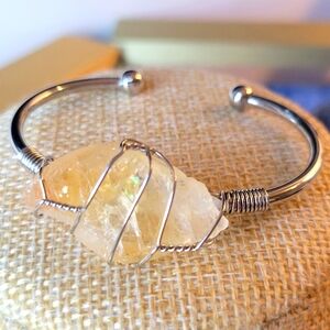 Silver Citrine Cuff Handmade